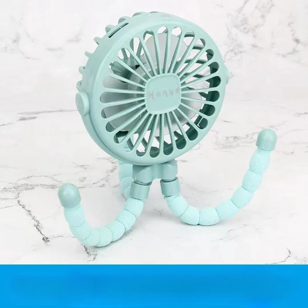 Wiederaufladbarer Babywagenventilator: Handheld USB bladeless Mini Ventilator - Leises Kühlen für den Außenbereich, Nacken- und Tischventilator | Karnz
