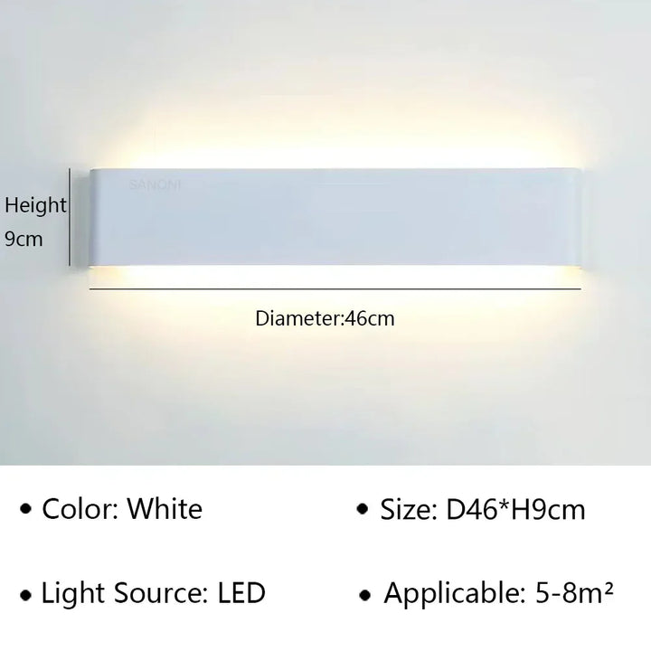 Karnz | LumiEra Moderne LED Wandleuchte | Stilvolles Design | Warmweißes Licht für Schlafzimmer, Flur & Badezimmer