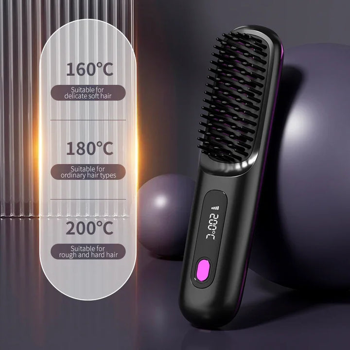 Karnz | Glissara | Kabelloses Haarglätteisen | USB-Ladefunktion & LCD-Display | Keramik & Ionen-Technologie