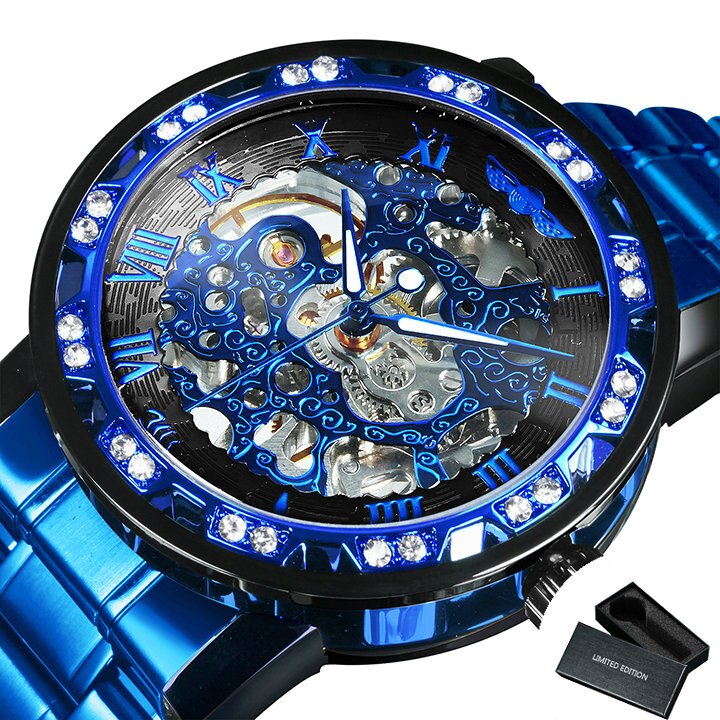 Karnz | Luminescente Mechanische Titan Skeleton Uhr