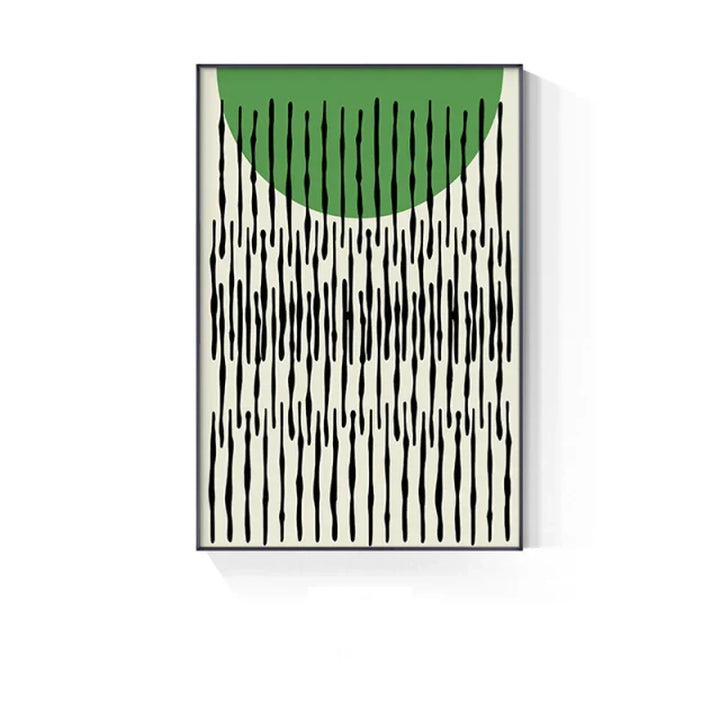 Abstract Grünes Geometrisches Linienkunst Wandkunst Fine Art Leinwanddrucke Bilder Für Modernes Apartment Wohnzimmer Home Office Kunst Dekor | Karnz