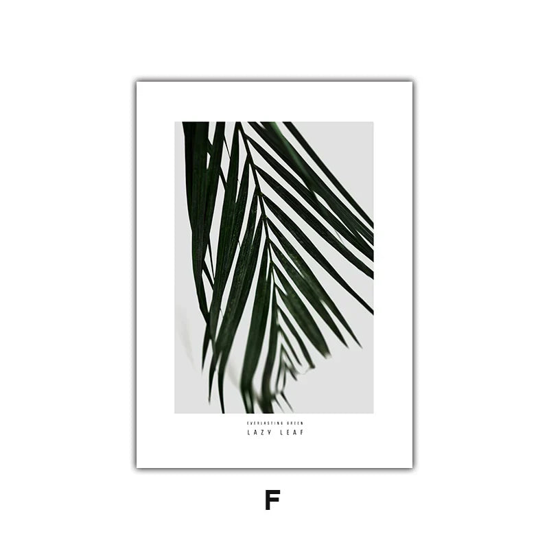 Minimalistische grüne Blätter moderne botanische Exemplare Wandkunst Fine Art Leinwanddrucke Galerie Wandbilder für Wohnzimmer Esszimmer Kunstdeko | Karnz