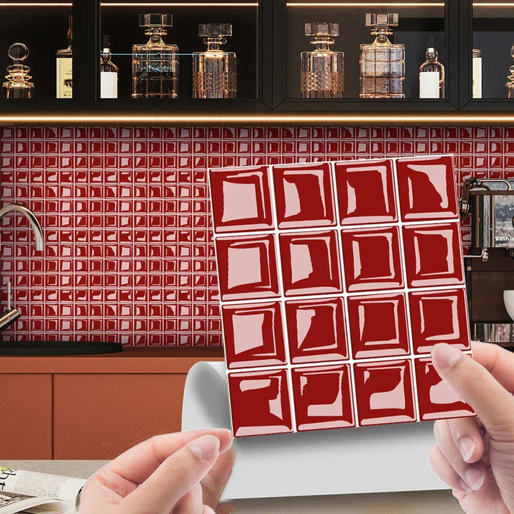 DecoMosaic 3D Mosaik Wandfliesen Aufkleber Karnz