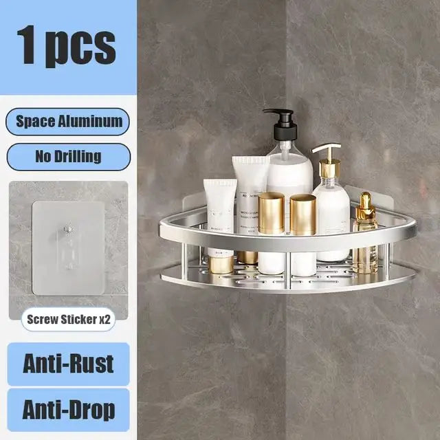 Duschregal ohne Bohren Aluminium | Karnz