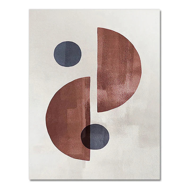 Skandinavische Minimalistische Geometrische Dunkle Neutrale Farben Wandkunst Fine Art Leinwanddrucken Moderne Abstrakte Bilder Für Wohnzimmer Wohnkultur | Karnz