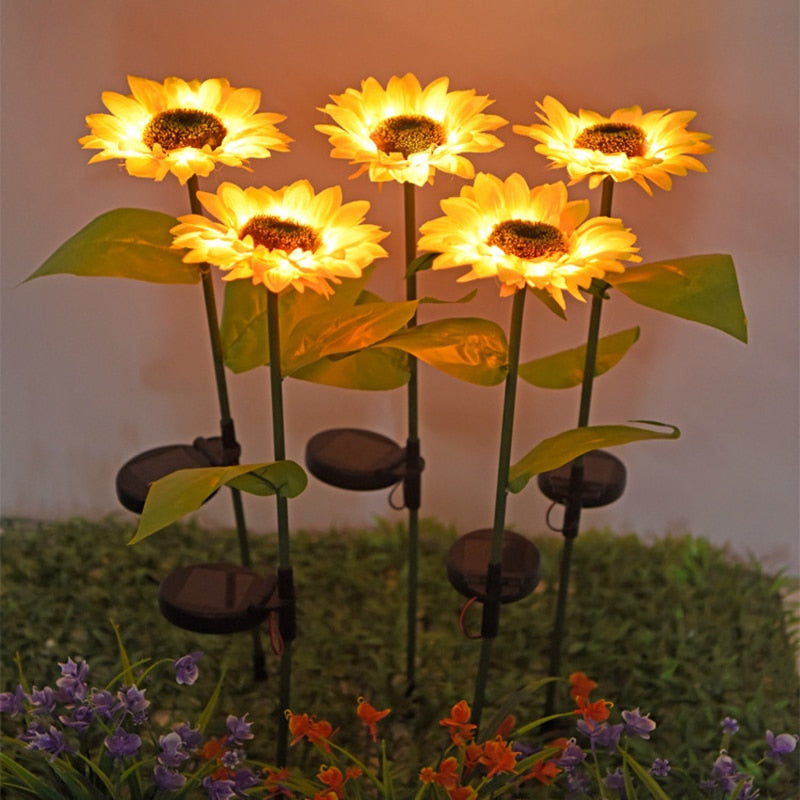 Sonnenblumen Wasserdichte Solar LED Gartenlichter