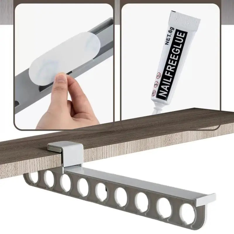 Ausziehbare Kleiderstange Kleiderschrank Organizer Kleiderbügel