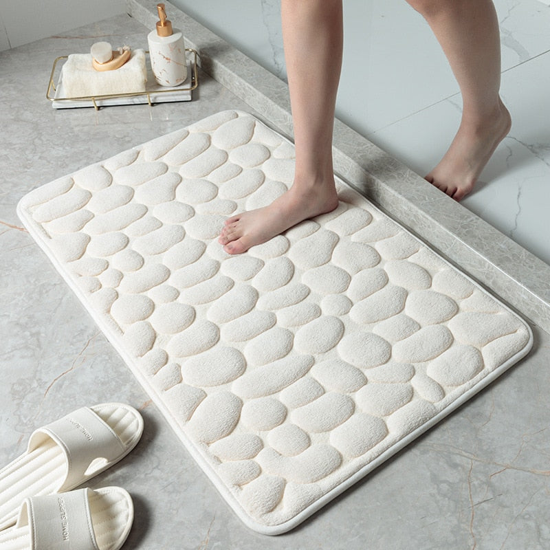 Prägierte rutschfeste Badematte mit Memory Foam Komfort | Karnz