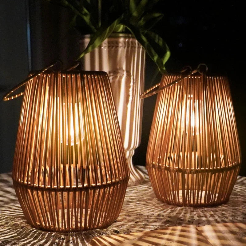 Solar Rattan Laterne Karnz