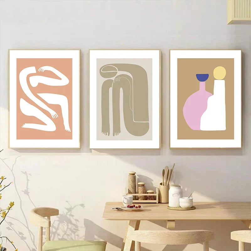 Abstrakte Minimalistische Stillleben Figuren Kunst Feine Kunst Leinwanddrucke Poster Bilder Für Wohnzimmer Schlafzimmer Moderne Wohnkultur | Karnz
