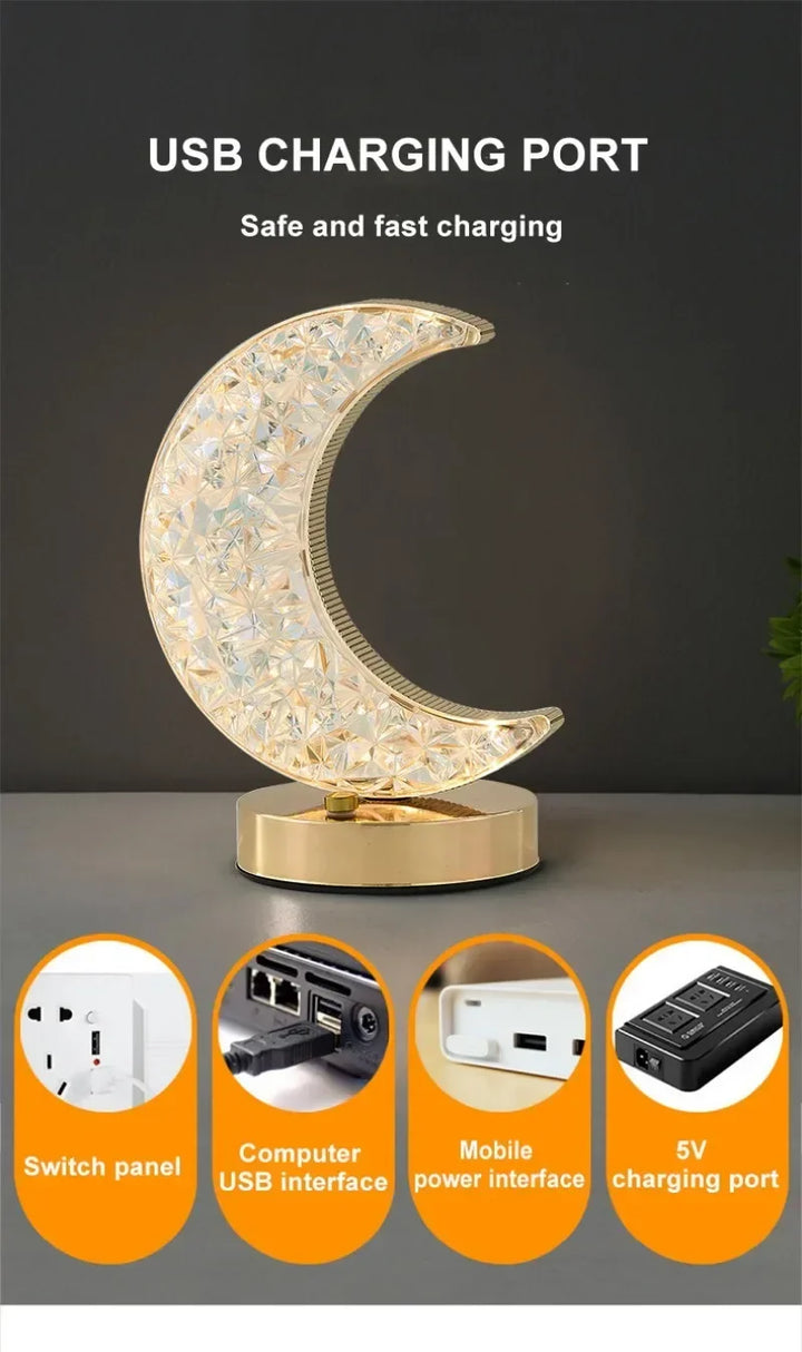 Halbmond Kristall Lampe | Karnz