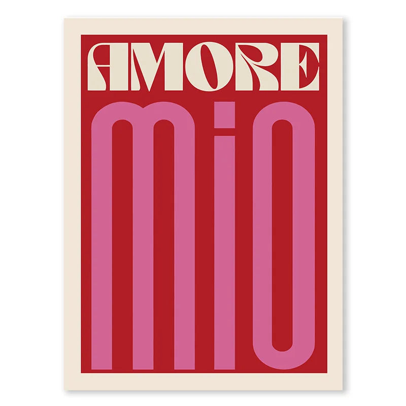 Pink Retro Liebe Zitat Wandkunst Feine Kunst Leinwanddrucke Typografische Bilder Für Schlafzimmer Wohnzimmer Hotelzimmer Modernes Apartment Wandkunst Dekor | Karnz