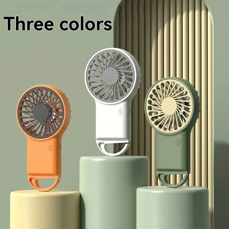 Neuer faltbarer USB wiederaufladbarer Mini-Ventilator | Handventilator für den Schreibtisch mit Cartoon-Design & Haken für Outdoor-, Heim- & Bürogebrauch | Karnz