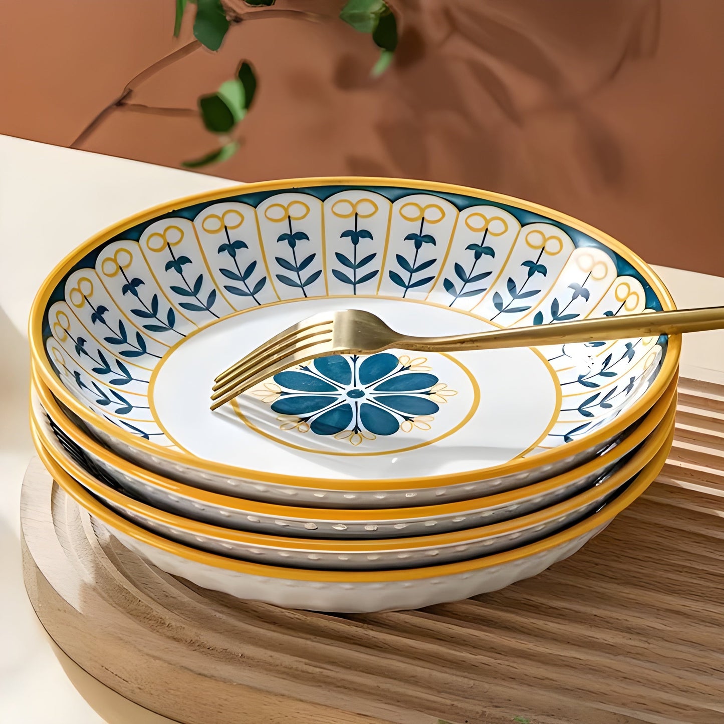 Handbemaltes Porzellanteller-Set – elegant und dekorativ | Perfekt für den Alltag und besondere Anlässe