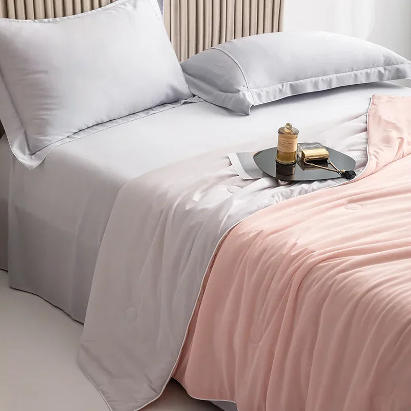 Air Condition Sommerdecke — Pure Color Eis-Seide Kühlende Decke, Leicht & Glatt Twin/Kingsize Bettdecke | Karnz