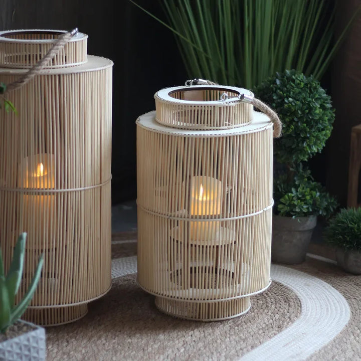 Imitation Bamboo LED Kerzenlaterne Karnz