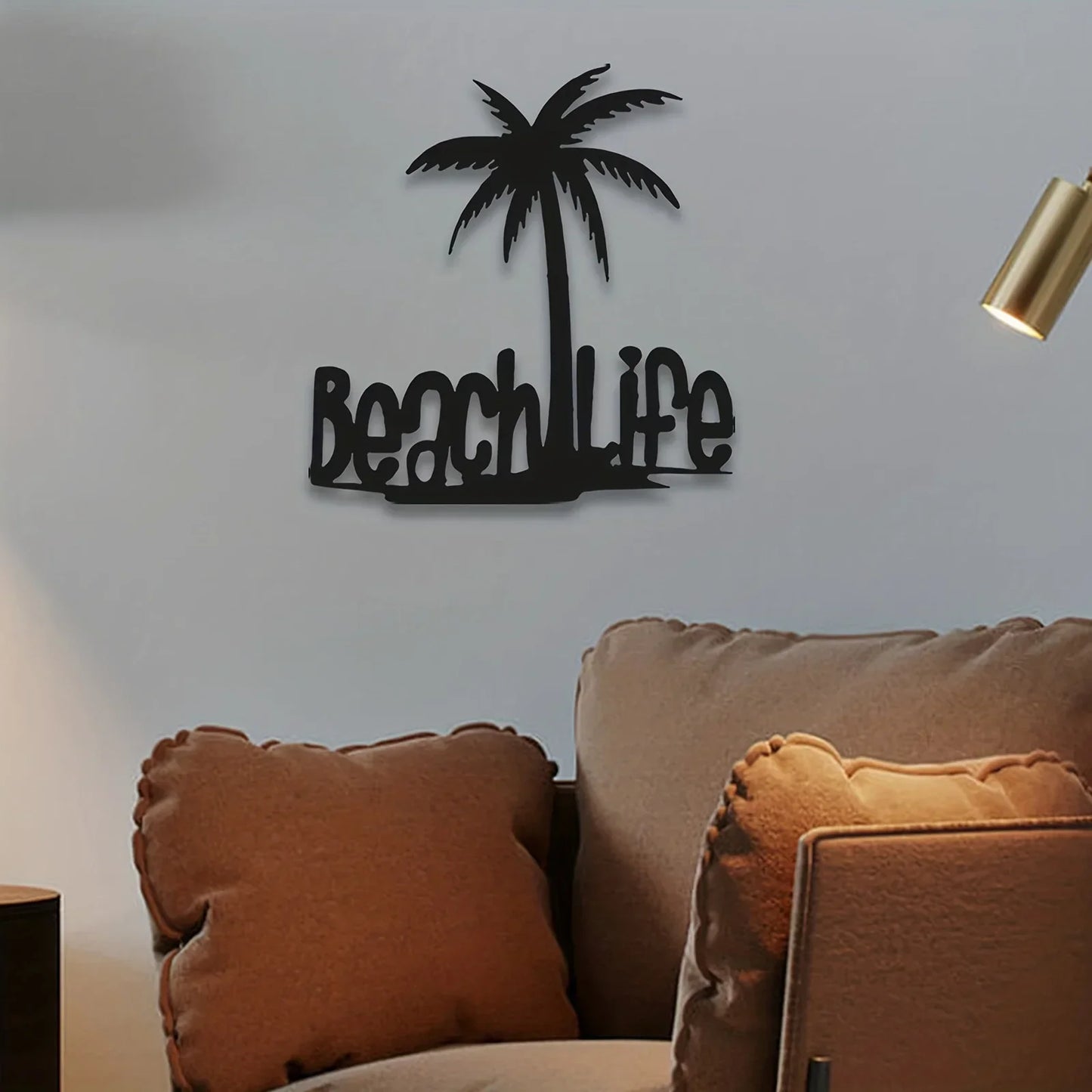 Beach Life Kokosnussbaum Metall Wandkunst 3D Dekoration Für Wohnzimmer Schlafzimmer Zuhause Büro Wand Dekoration | Karnz