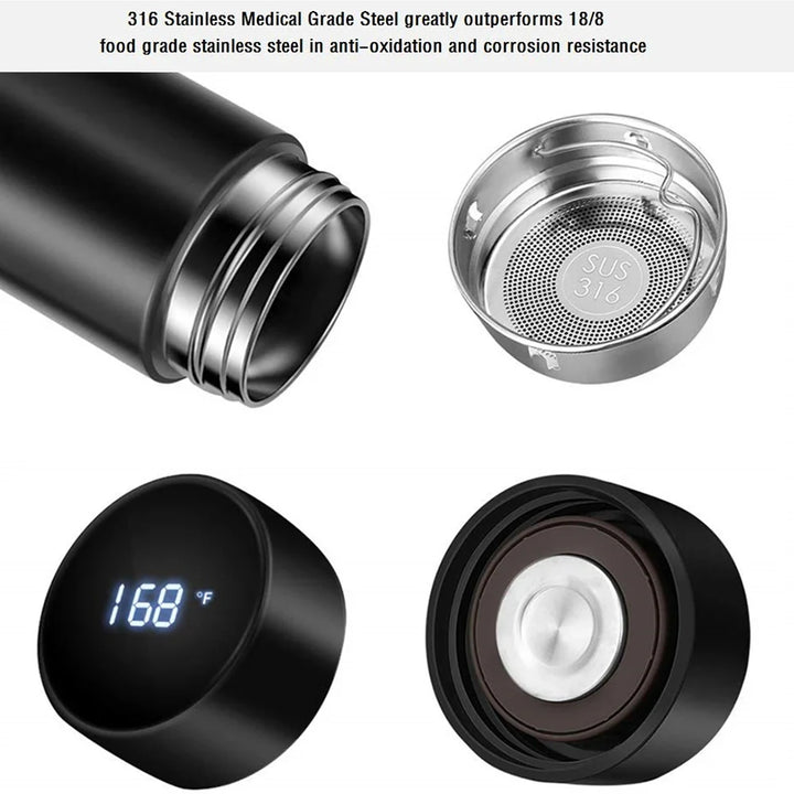 Edelstahl-Thermo mit digitalem Display