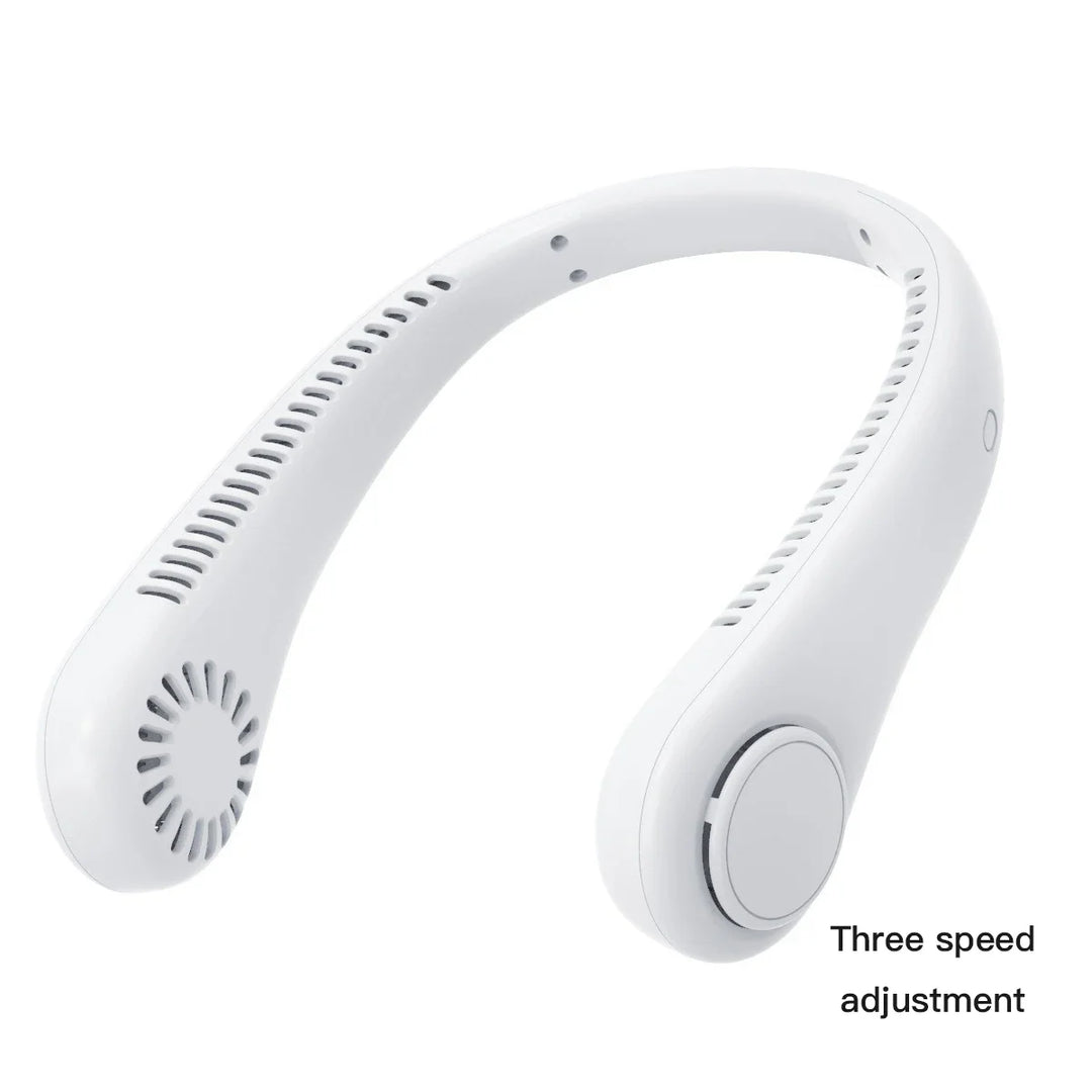 Tragbarer Mini bladelooser Nackenventilator mit Digitalanzeige - USB wiederaufladbarer Luftkühler für den Nacken, freihändiges Kühlerlebnis | Karnz