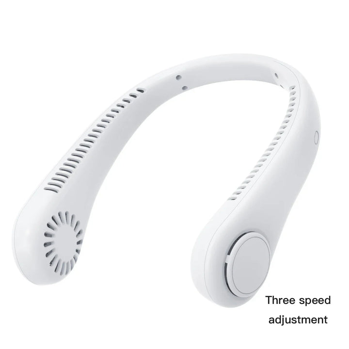 Tragbarer Mini bladelooser Nackenventilator mit Digitalanzeige - USB wiederaufladbarer Luftkühler für den Nacken, freihändiges Kühlerlebnis | Karnz