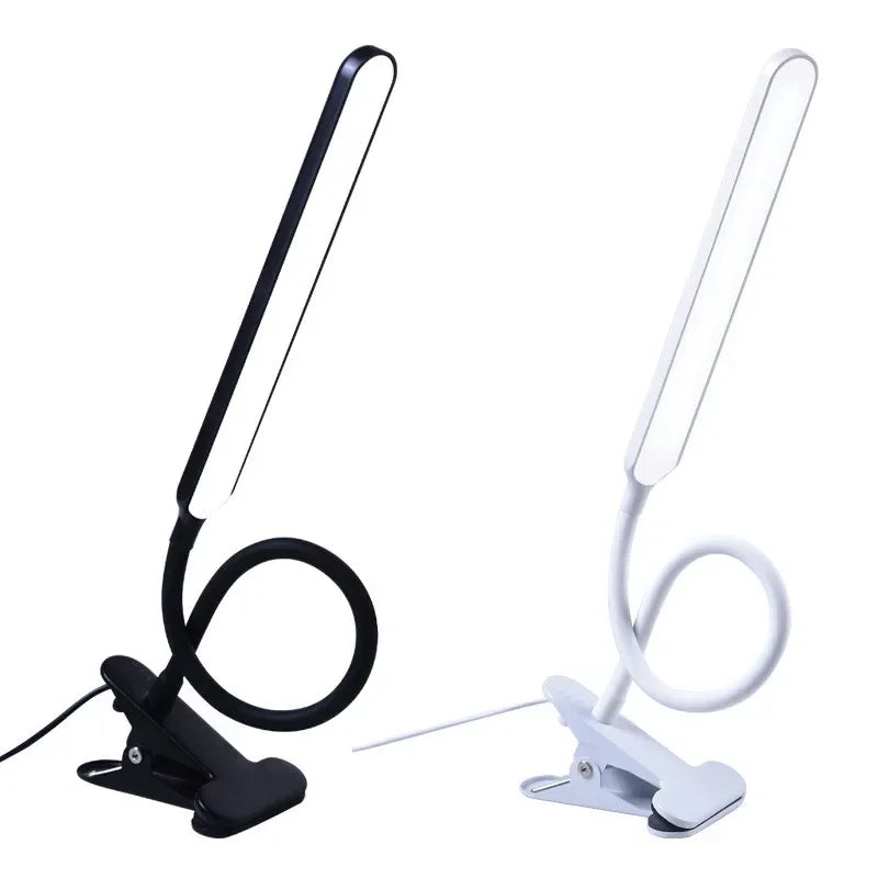 Karnz | LED-Klemmleuchte LumaFlex | 3 Lichtfarben & 10 Helligkeitsstufen | USB-Betrieb | Flexibler Schwanenhals | Augenfreundlich & Dimmbar
