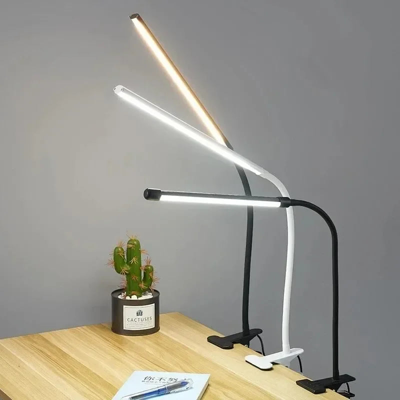 Karnz | LED-Klemmleuchte LumaFlex | 3 Lichtfarben & 10 Helligkeitsstufen | USB-Betrieb | Flexibler Schwanenhals | Augenfreundlich & Dimmbar