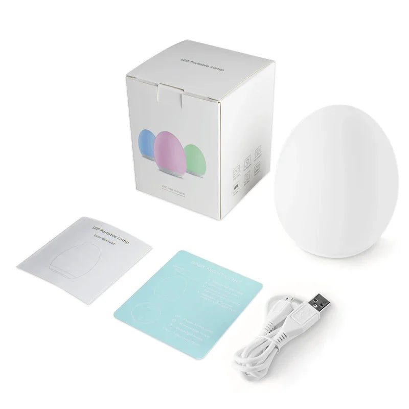 Karnz | Lumiboo Nachtlicht | RGB & Warmweiß | Touchsteuerung | 100h Akku | 12 × 10 cm | Baby- und Kinderzimmer