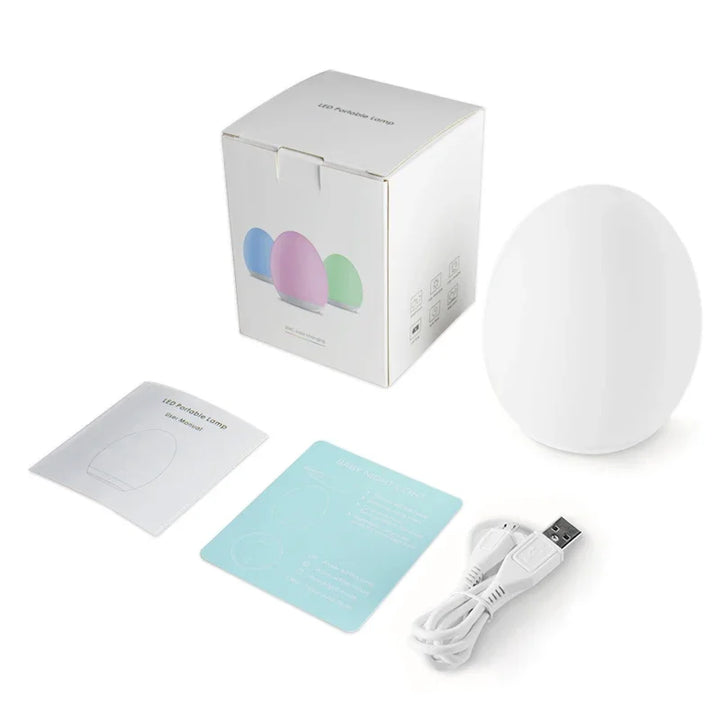 Karnz | Lumiboo Nachtlicht | RGB & Warmweiß | Touchsteuerung | 100h Akku | 12 × 10 cm | Baby- und Kinderzimmer