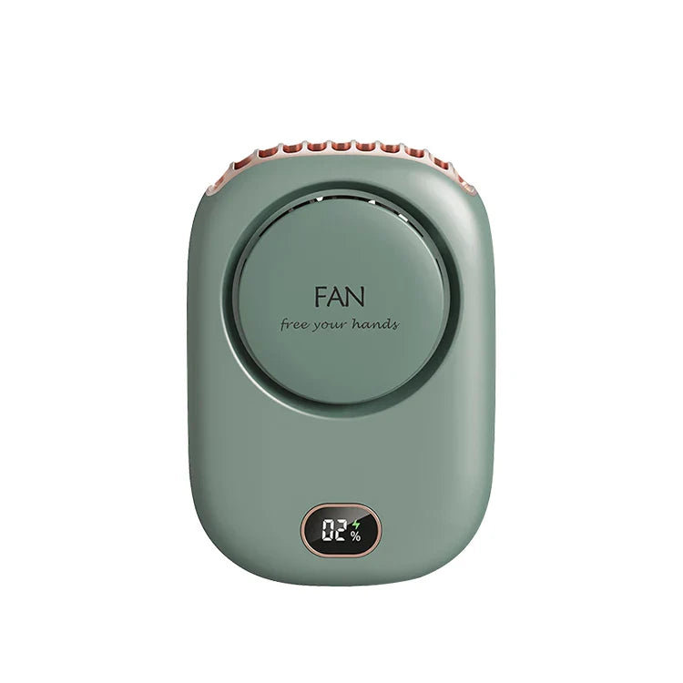 Tragbarer Hängender Nackenventilator – Mini bladeless Kühl-Waist-Ventilator, USB wiederaufladbar für Outdoor-Sport und Reisen | Karnz
