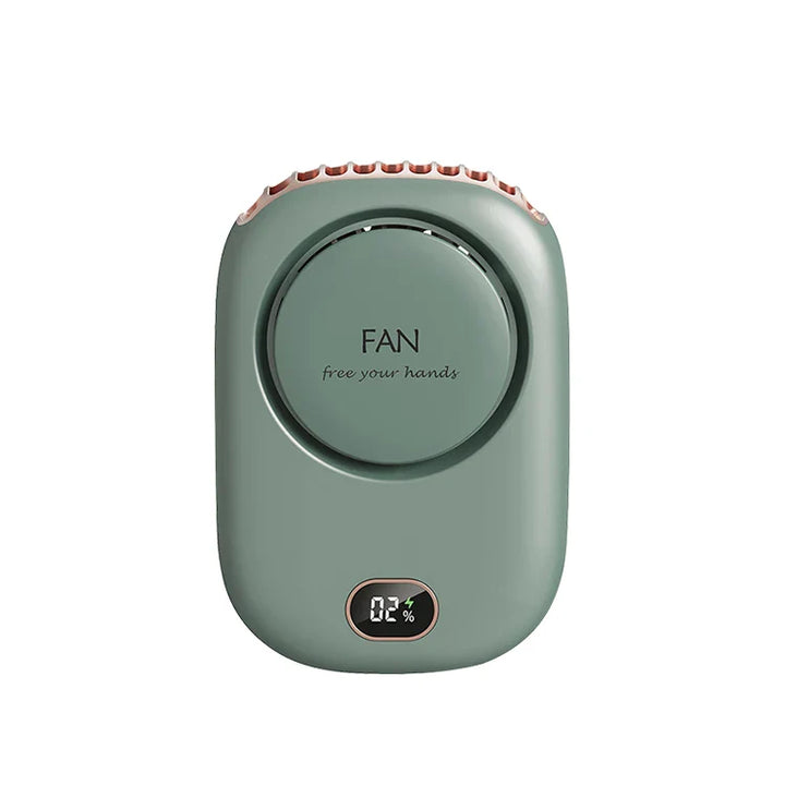 Tragbarer Hängender Nackenventilator – Mini bladeless Kühl-Waist-Ventilator, USB wiederaufladbar für Outdoor-Sport und Reisen | Karnz