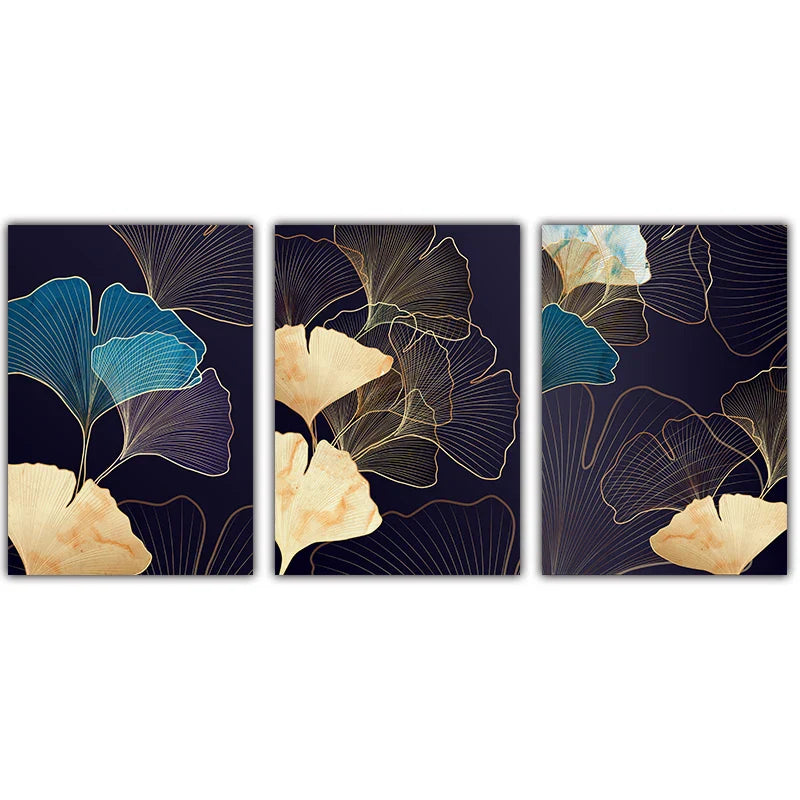 Abstrakte Botanische Tropische Blaue Aubergine Florale Wandkunst Feine Kunst Leinwanddrucke Bilder Für Wohnzimmer Schlafzimmer Hotelzimmer Dekor | Karnz