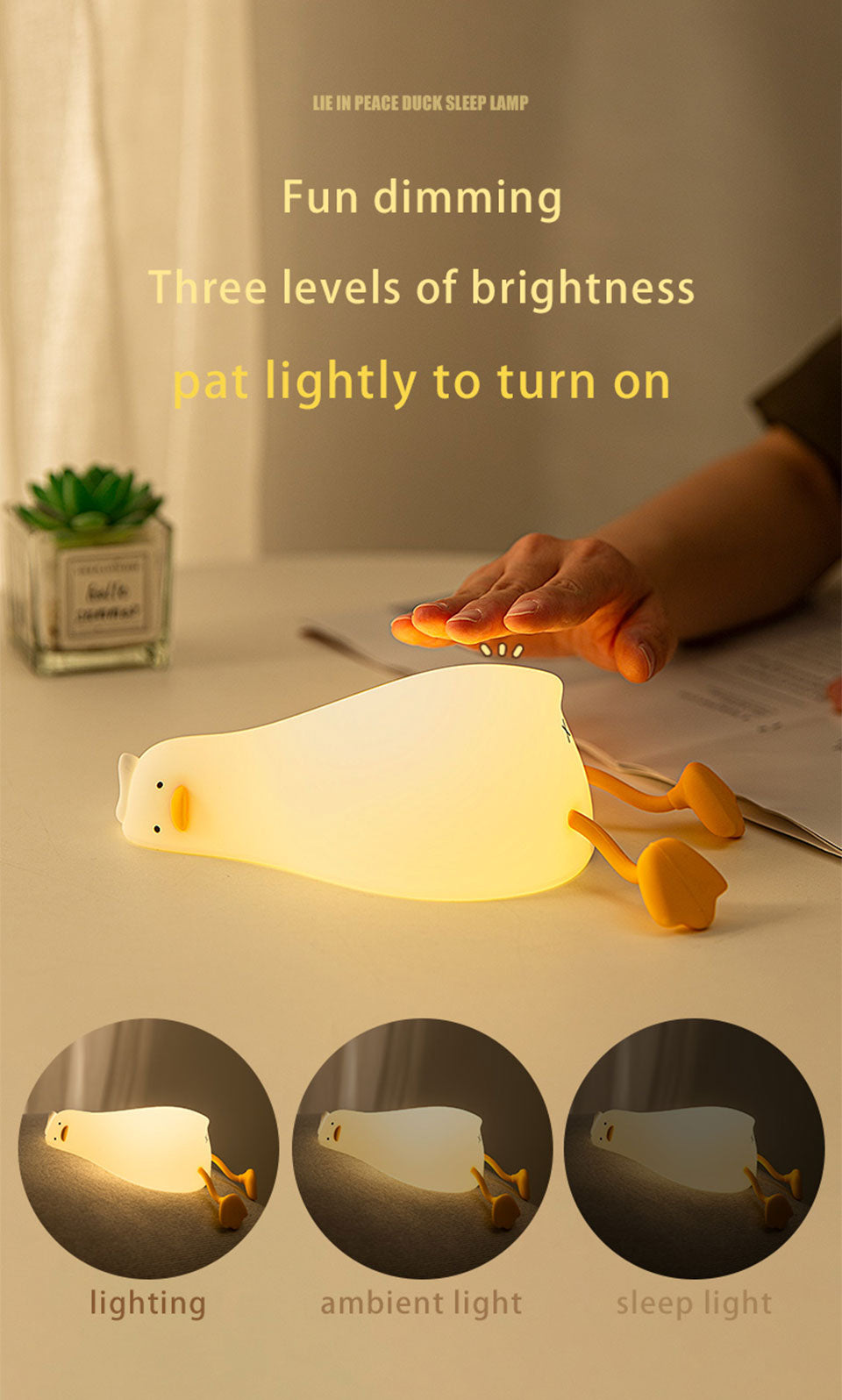 Lazy Flat Duck Atmosphäre Nachtlampe