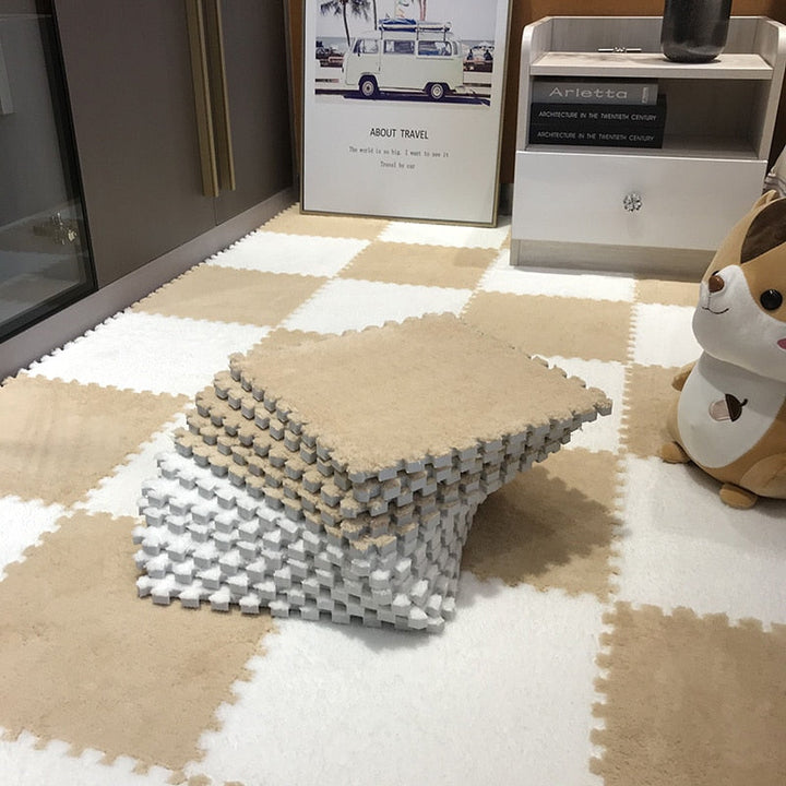 DIY Winter Plush Puzzle Mat | Karnz