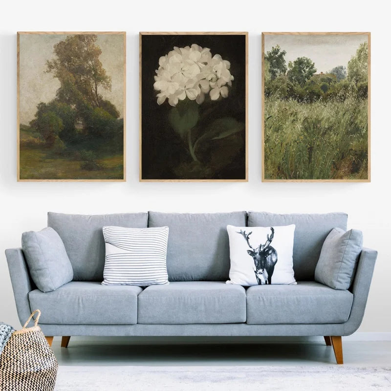 Vintage Vogue Galerie Wandkunst Landschaften Portrait Floral Abstrakt Portrait Skizze Fine Art Leinwanddrucke Bilder für das Wohnzimmer | Karnz
