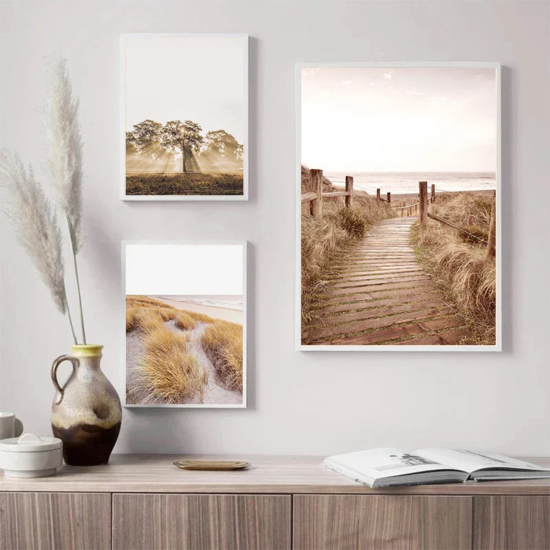 Einfache Natur Flora-Landschaft Galerie Wandkunst Fine Art Leinwanddrucke Minimalistische Nordic Bilder für das Wohnzimmer Skandinavische Wohnkultur | Karnz