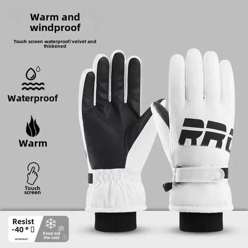 Karnz | GlacioShield Pro Gloves | Waterproof Winter Gloves | Touchscreen & Non-Slip | Warm Fleece Lining for Skiing, Cycling & Outdoor