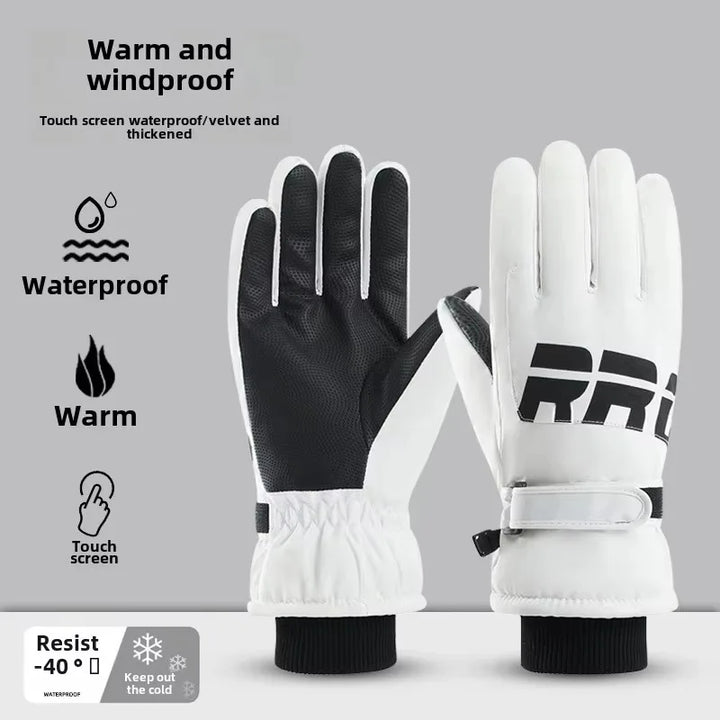 Karnz | GlacioShield Pro Gloves | Waterproof Winter Gloves | Touchscreen & Non-Slip | Warm Fleece Lining for Skiing, Cycling & Outdoor