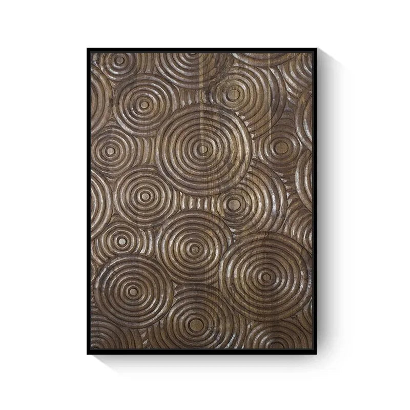 Naturale abstrakte Holzbaumringe Wandkunst Fine Art Leinwanddrucke Bilder für Wohnzimmer, Esszimmer, Homeoffice Kunstdekor