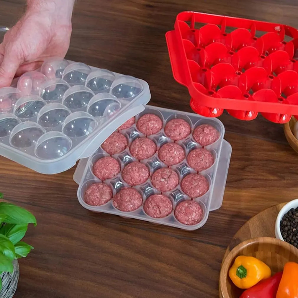 Ballora Fleischbällchenformer | 16 Bällchen auf einmal | Antihaftbeschichtung | Vielseitig einsetzbar