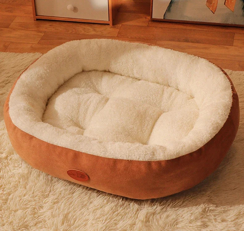 Oval Plush Bett für Hunde & Katzen Karnz