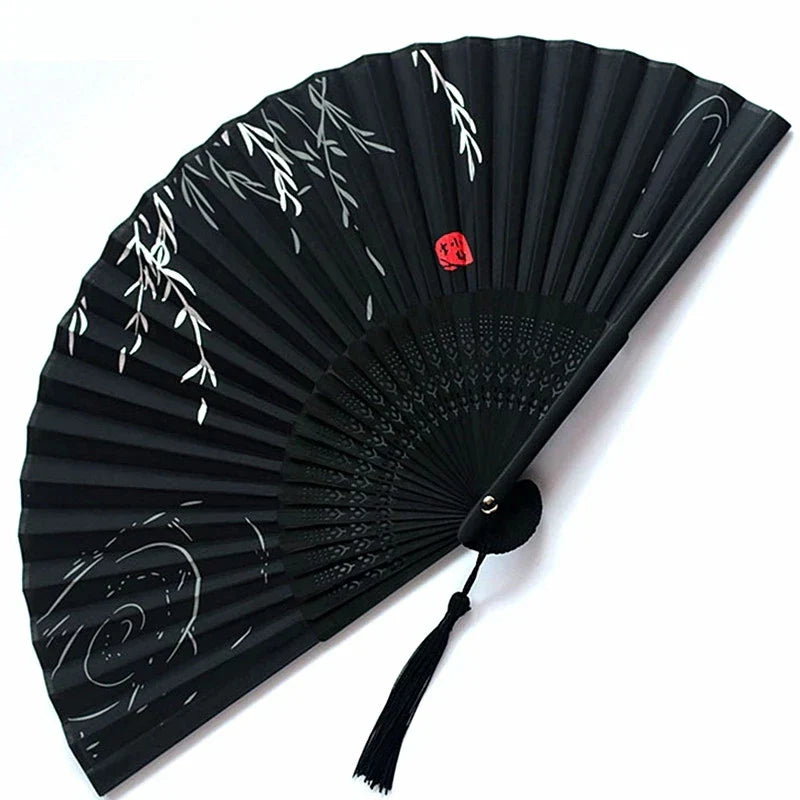 Traditioneller japanischer Stil Blumiger Handfächer | Karnz