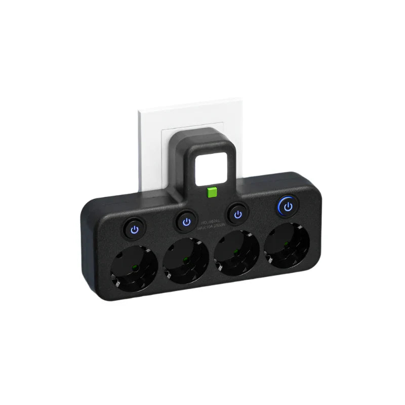 Karnz | Mehrfachsteckdose VOLTRIQ ProLine | 3–4 Steckplätze + 2× USB & 1× Typ-C | 2500 W | Überspannungsschutz & Kontrollschalter