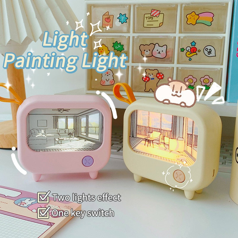 Mini Art TV Malerei Dekor Nachtlampe | Karnz