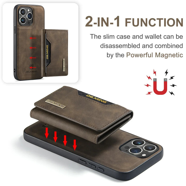 2-in-1 iPhone-Hülle mit abnehmbarer Brieftasche