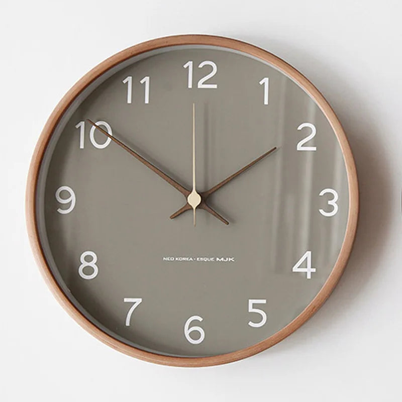 Luxuriöse Wanduhr aus Holz und Glas mit Minimalistischem Design | Karnz