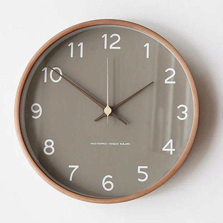 Luxuriöse Wanduhr aus Holz und Glas mit Minimalistischem Design | Karnz