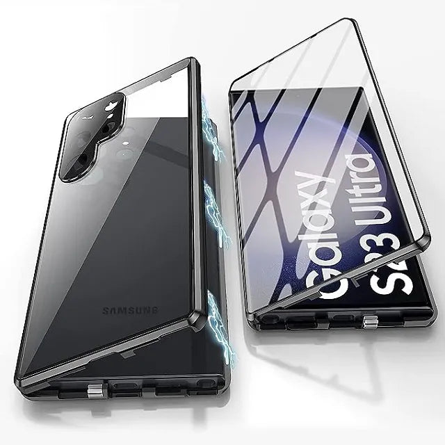 Metall Aluminiumlegierung 360 Hülle mit Sicherheitsverschluss für Samsung Galaxy S24-S23 Serie