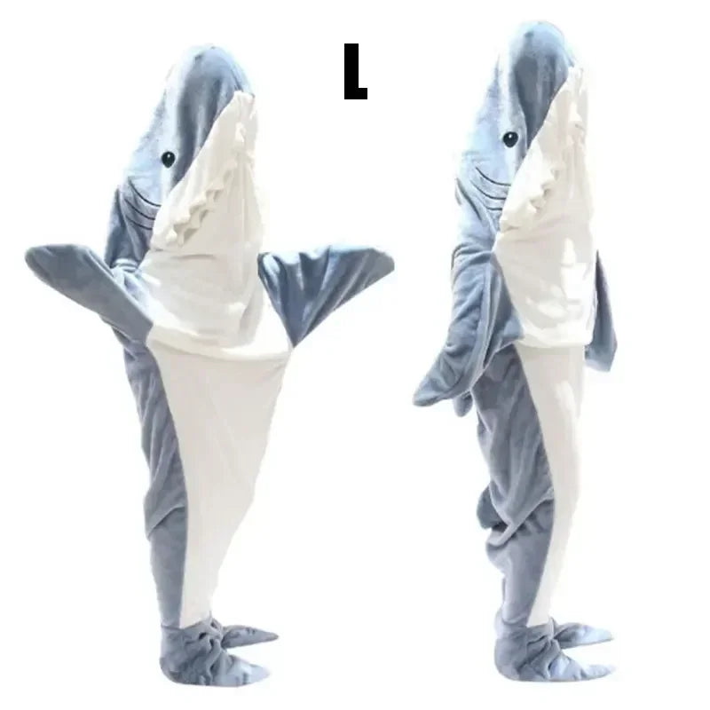 Snuggly Shark Gemütlicher Kapuzen-Einteiler Karnzanket