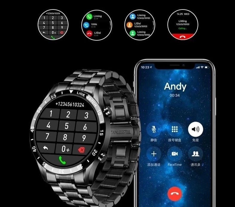 Karnz | Luxus SmartWatch 4G – Eleganter und verbundener Stil mit Anrufen und Konnektivität