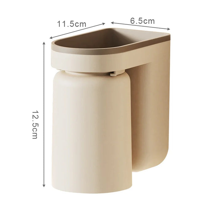 DuoClean 2-in-1 Wandhalterung für Zahnbürste und Becher – Clevere Aufbewahrung ohne Bohren Karnz
